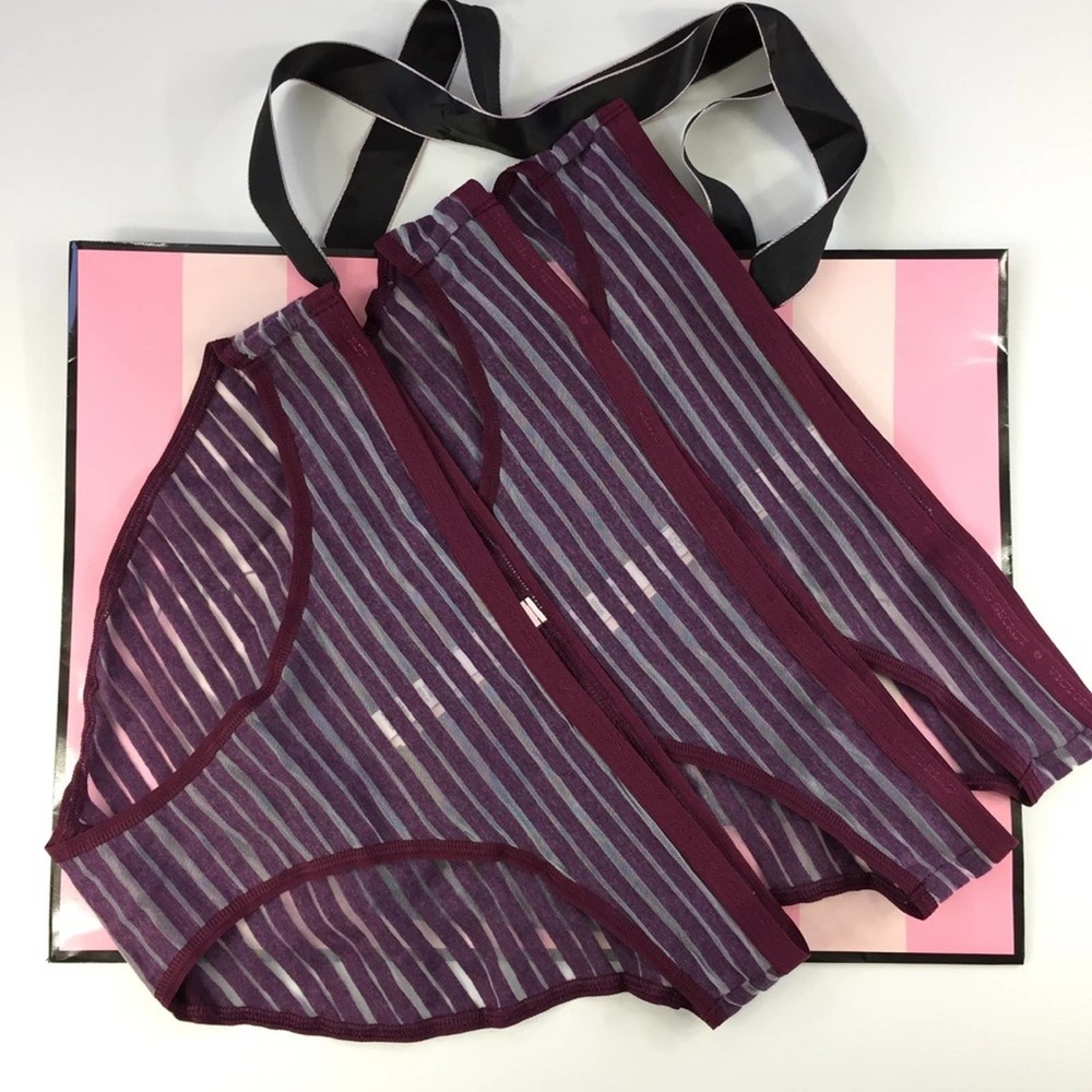 Victoria's Secret Bikini's Set Of 3 Maroon Panties
